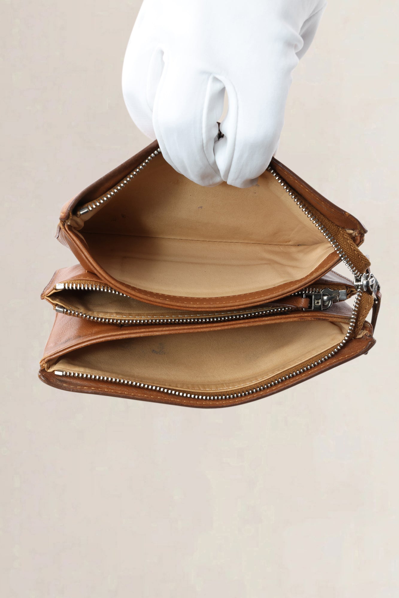 Delvaux Brown Allure Trio Destrier Wallet