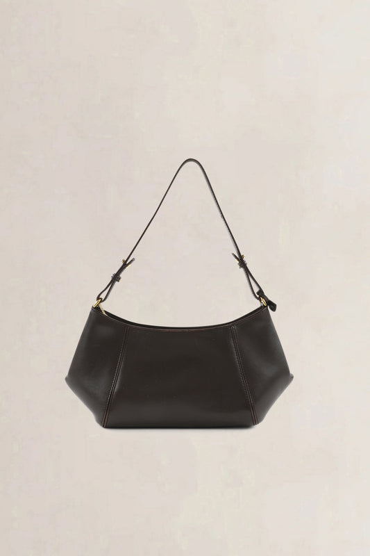 Delvaux Dark Brown Leather Désir Shoulder Bag