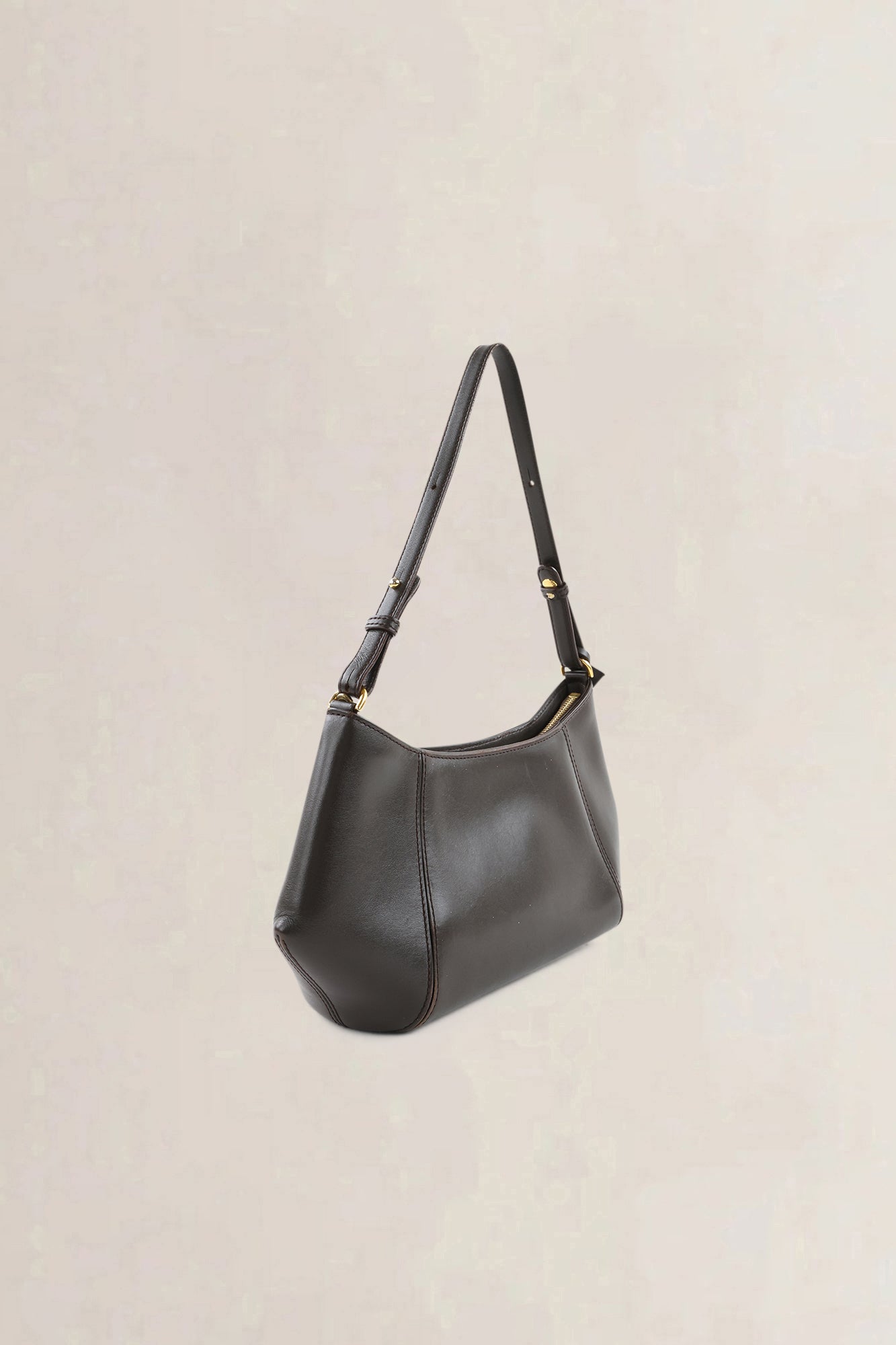 Delvaux Dark Brown Leather Désir Shoulder Bag