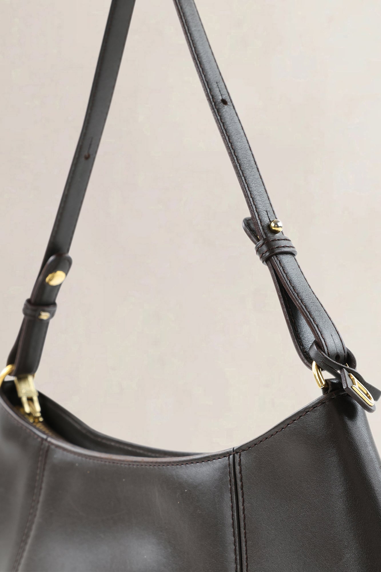 Delvaux Dark Brown Leather Désir Shoulder Bag