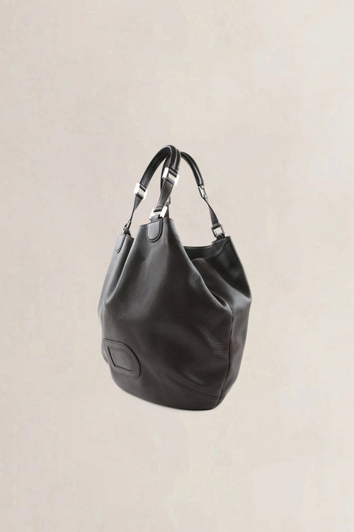 Delvaux Brown Leather Louise GM Shoulder Bag