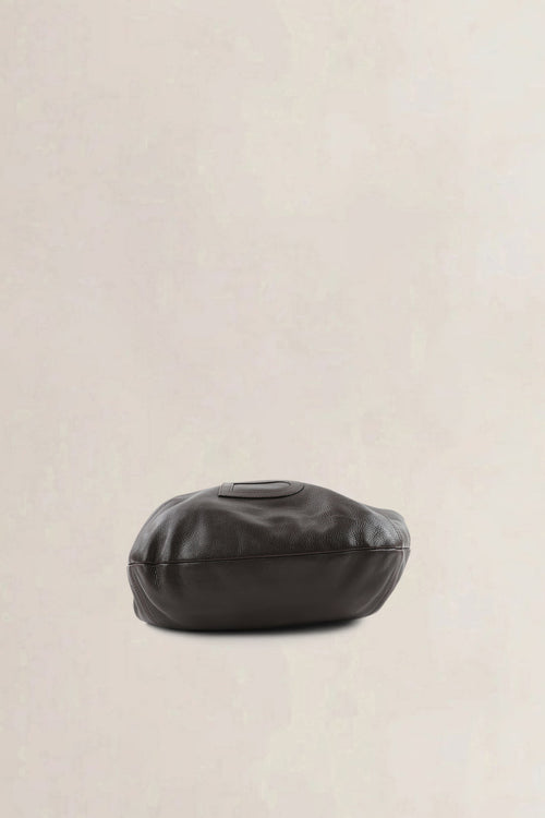 Delvaux Brown Leather Louise GM Shoulder Bag