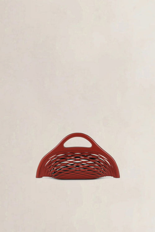 Delvaux Red/Black Charles Kaisin Basket Bag