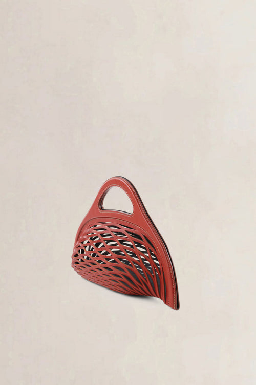 Delvaux Red/Black Charles Kaisin Basket Bag