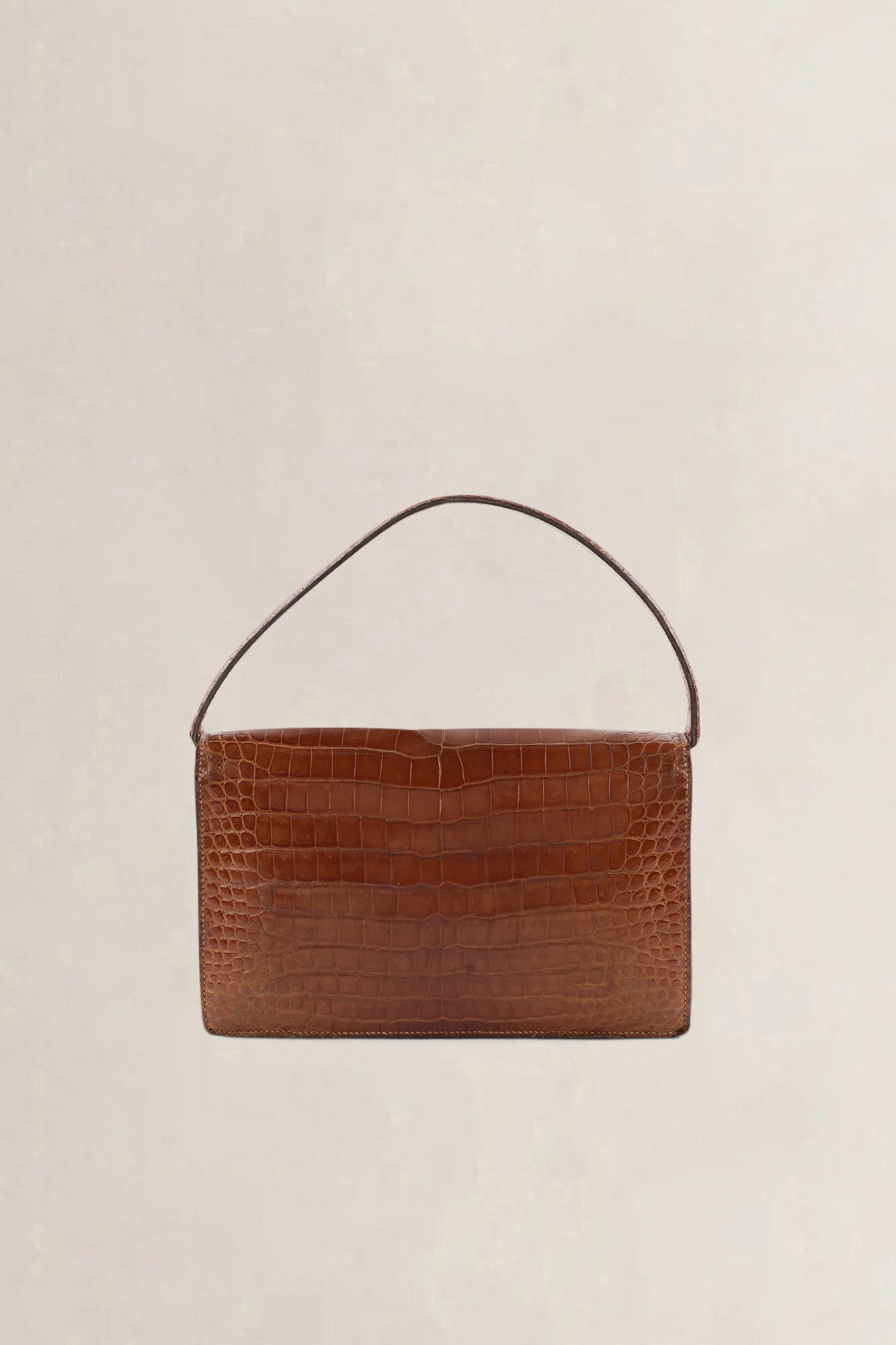 Hermès Vintage Brown Crocodile Top Handle Bag