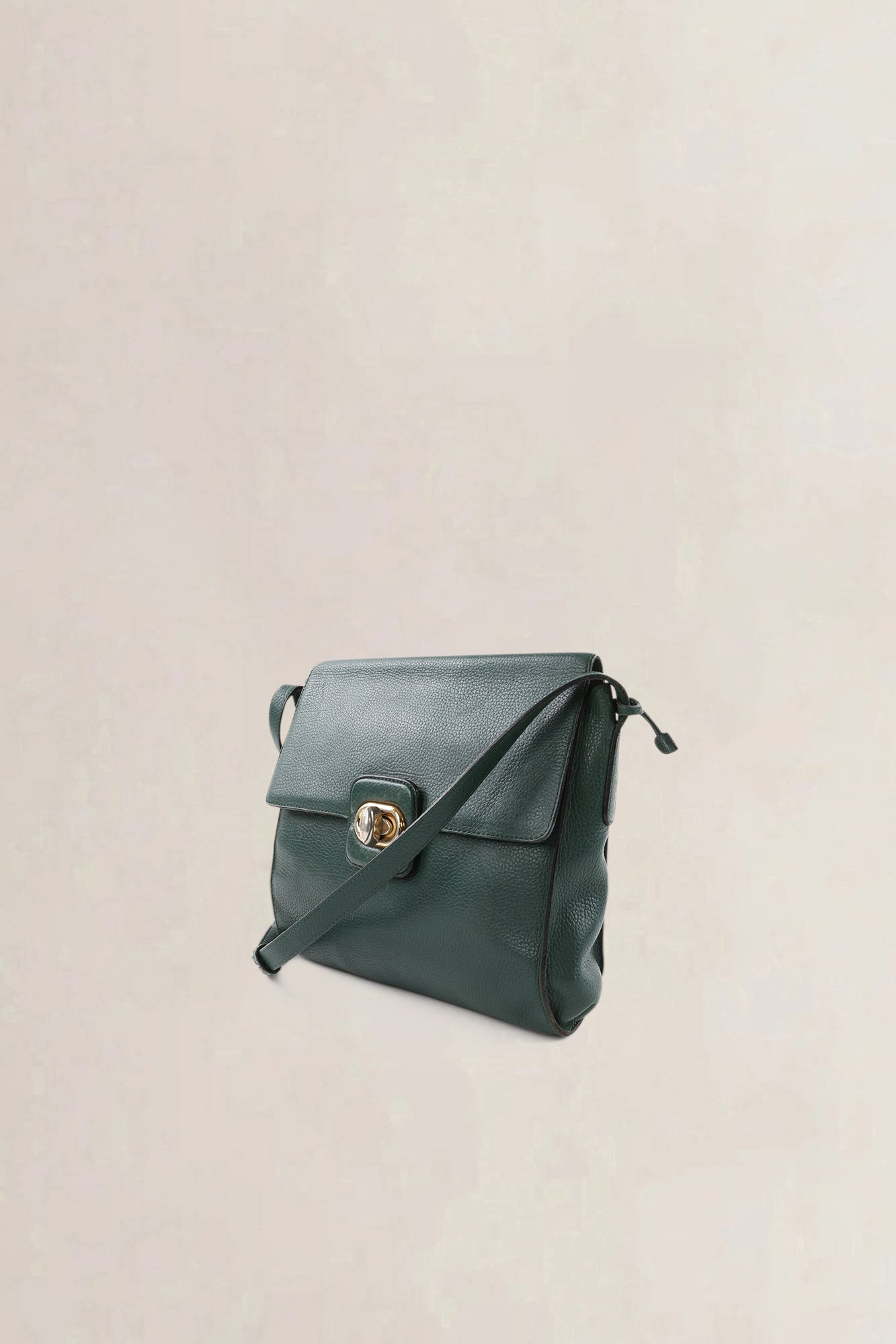 Delvaux Green Trotteur Ciel Turnlock Crossbody Bag