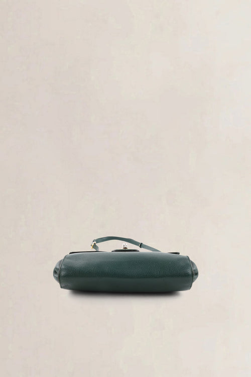 Delvaux Green Trotteur Ciel Turnlock Crossbody Bag