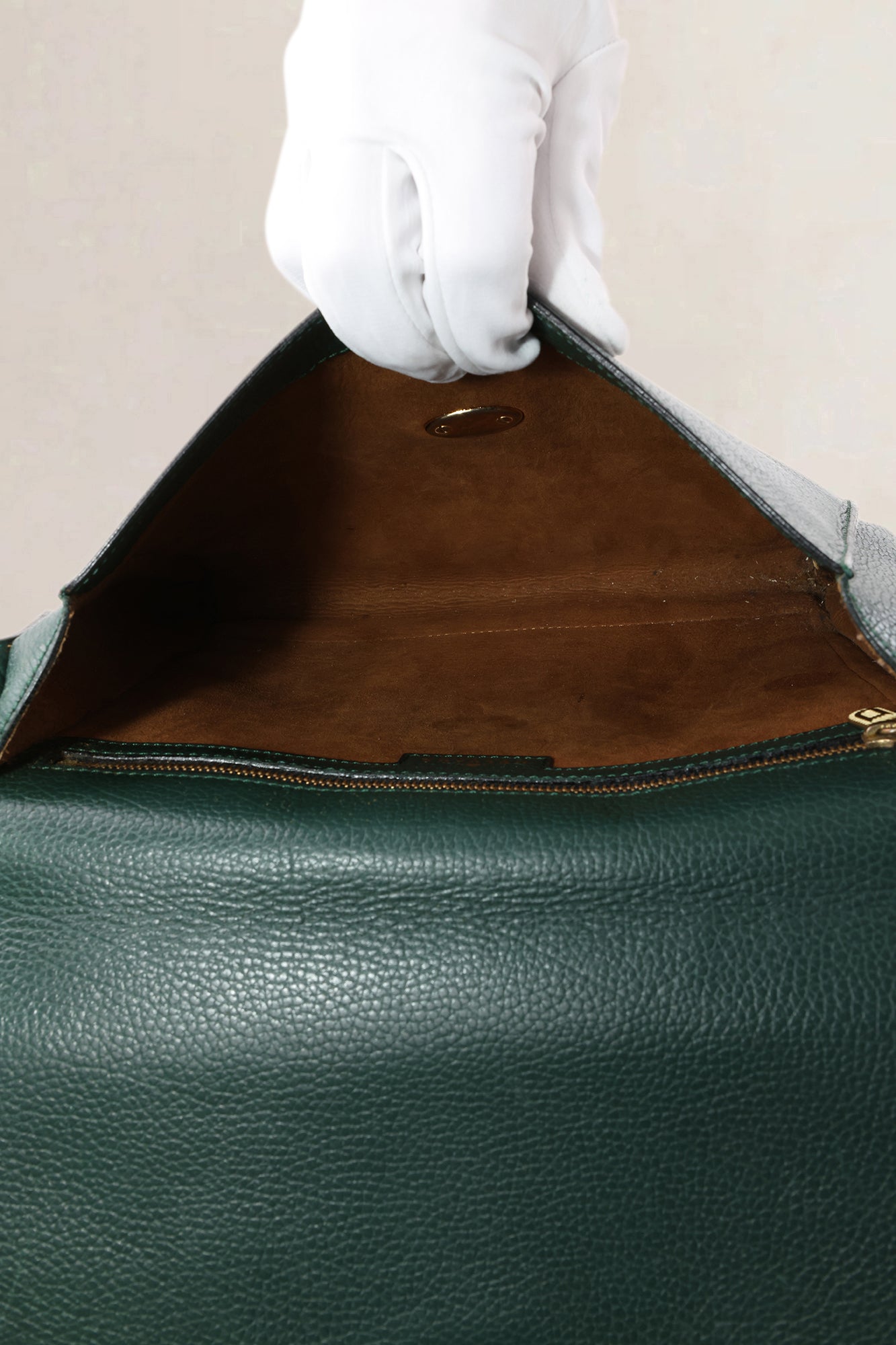 Delvaux Green Trotteur Ciel Turnlock Crossbody Bag