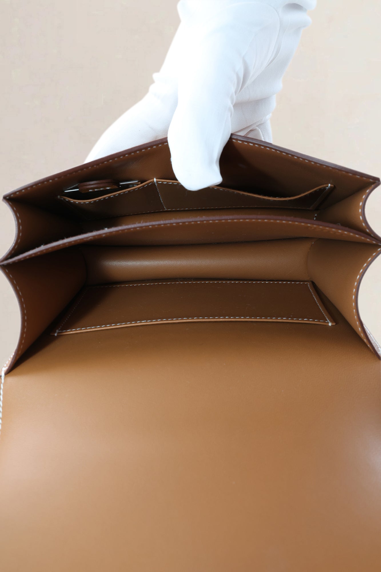 Hermès Cognac Epsom Leather Constance Mini Shoulder Bag