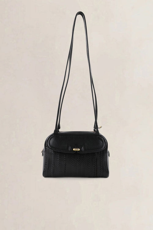 Delvaux Black Toile De Cuir Crossbody Bag
