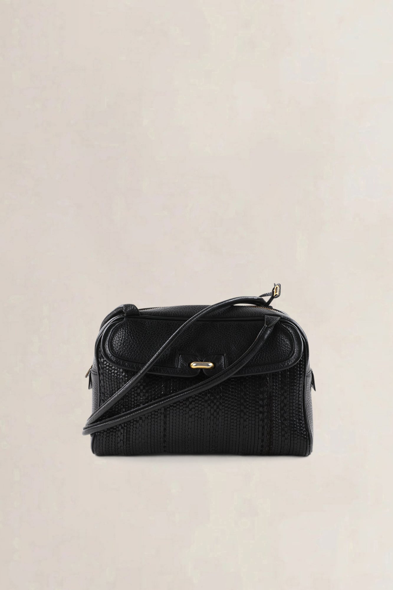 Delvaux Black Toile De Cuir Crossbody Bag