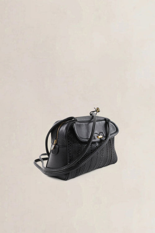Delvaux Black Toile De Cuir Crossbody Bag