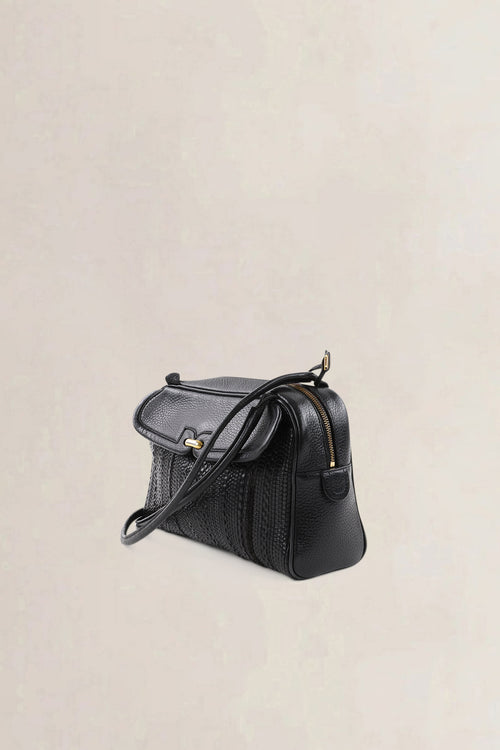 Delvaux Black Toile De Cuir Crossbody Bag