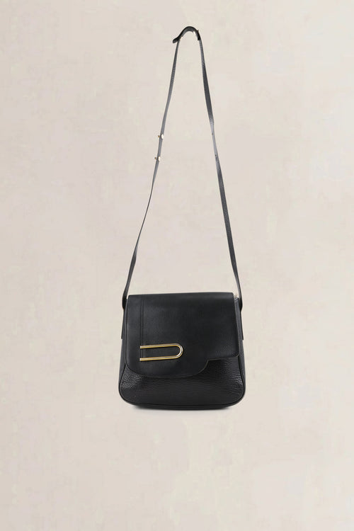 Delvaux Vintage Black Leather Crossbody Bag