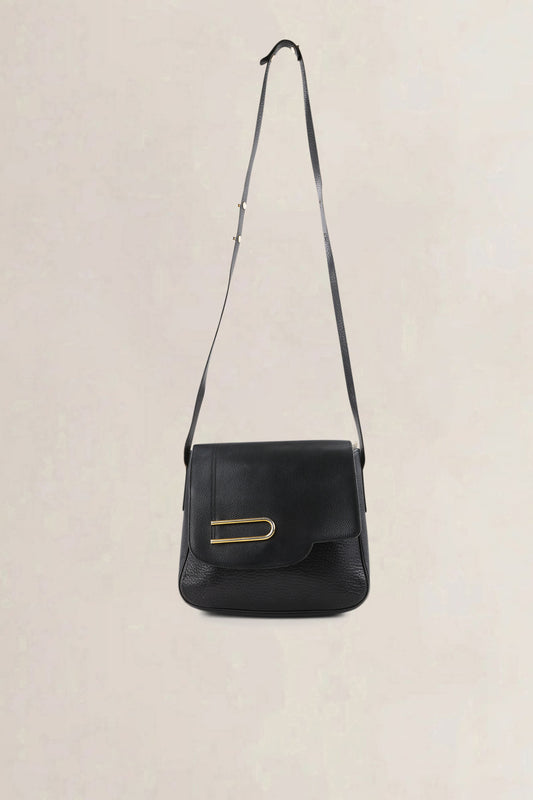 Delvaux Black Leather Crossbody — vintage
