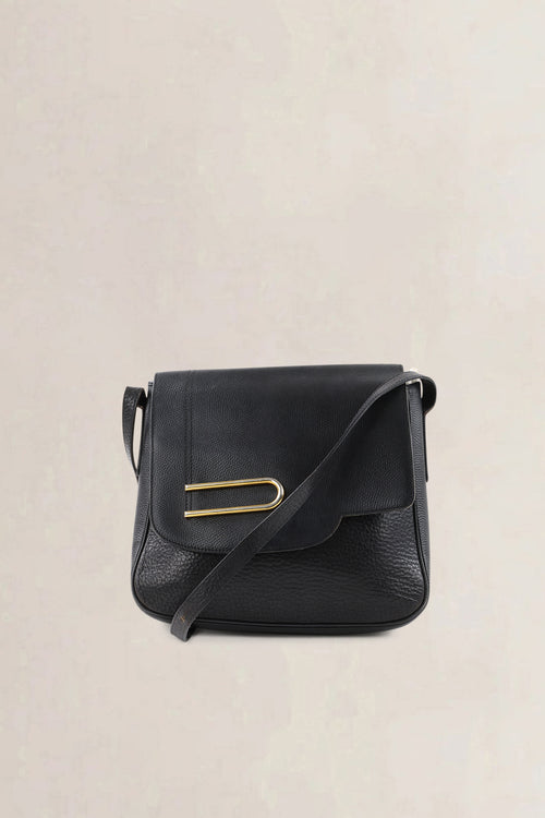 Delvaux Vintage Black Leather Crossbody Bag