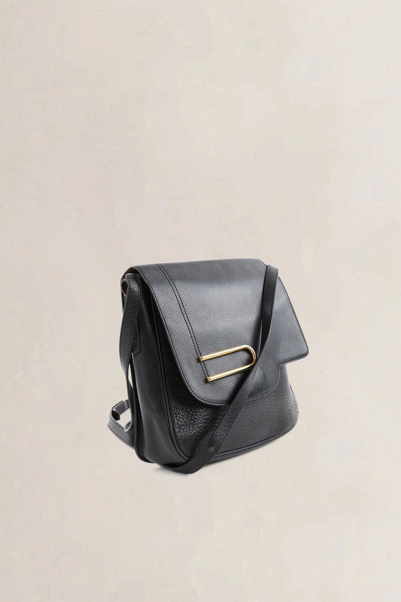 Delvaux Vintage Black Leather Crossbody Bag