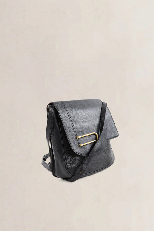 Delvaux Vintage Black Leather Crossbody Bag