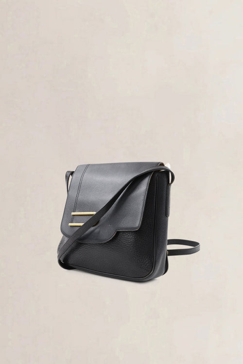 Delvaux Vintage Black Leather Crossbody Bag