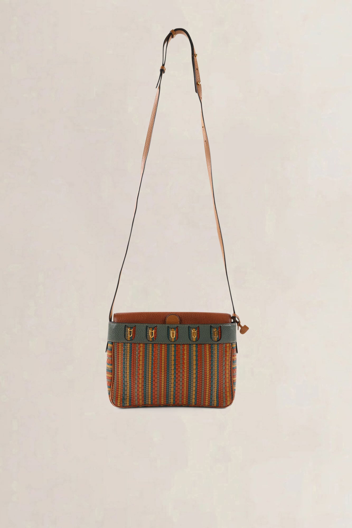 Delvaux Fuiraire Orange Toile De Cuir — vintage