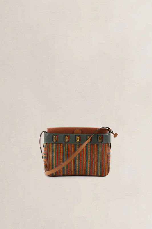 Delvaux Fuiraire Orange Toile De Cuir — vintage