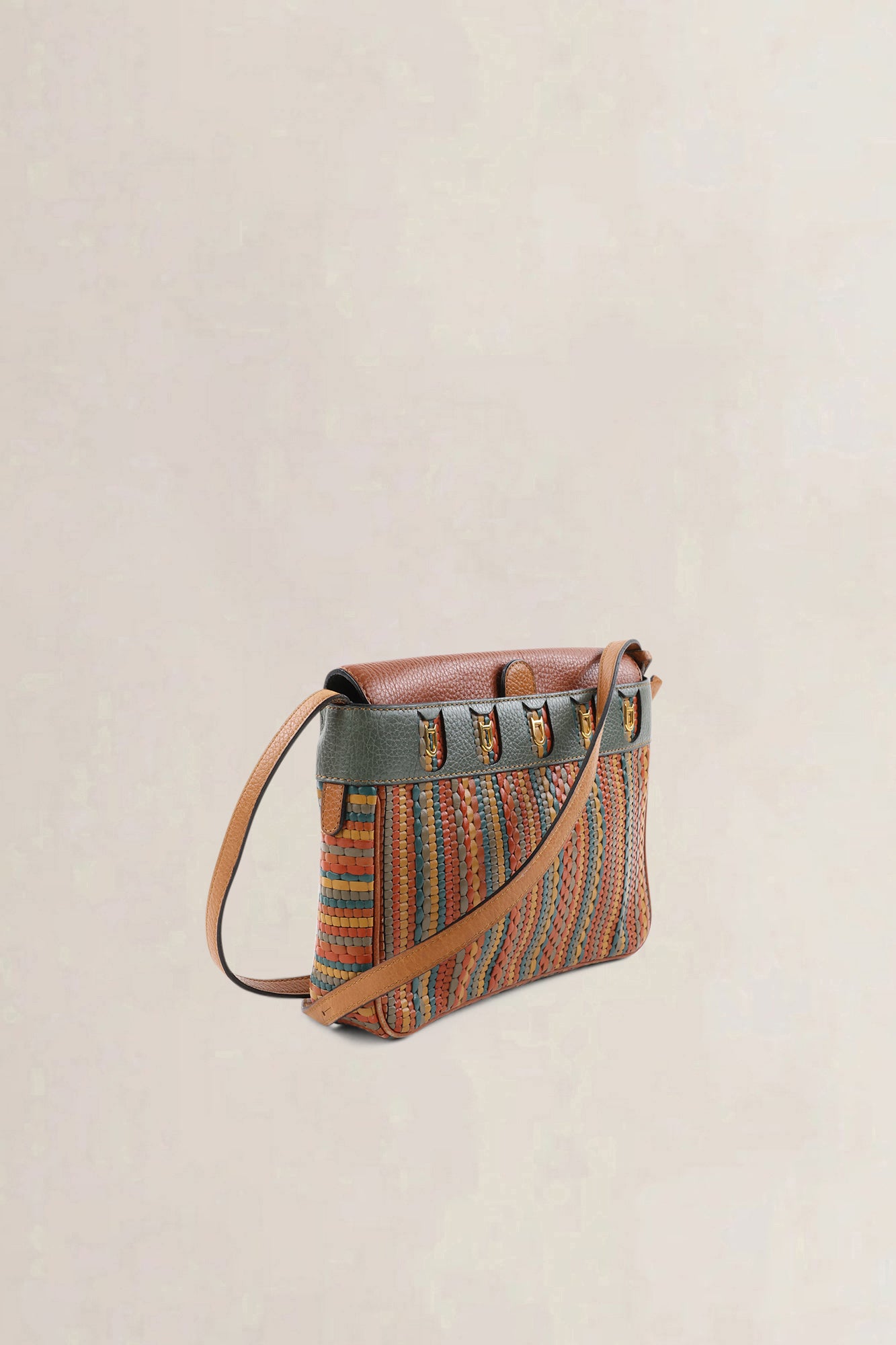 Delvaux Fuiraire Orange Toile De Cuir — vintage