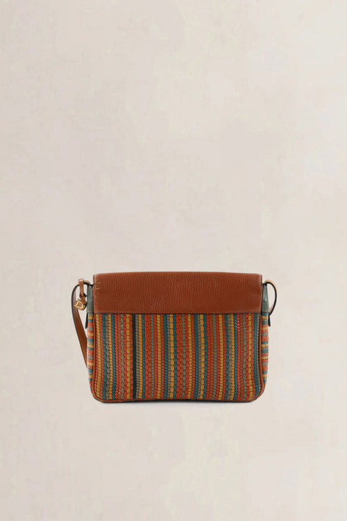 Delvaux Orange Toile De Cuir Leather Fuiraire Crossbody Bag