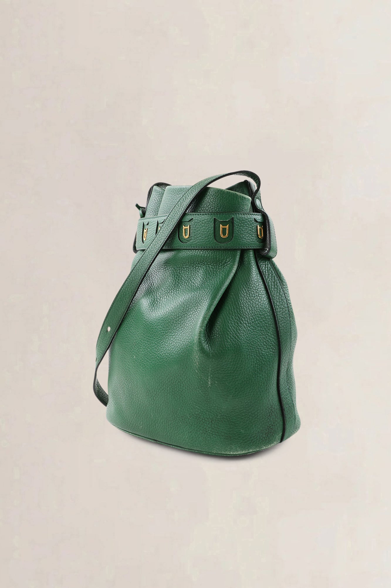Delvaux Green Jumping Calf Calicot Standard Crossbody Bag