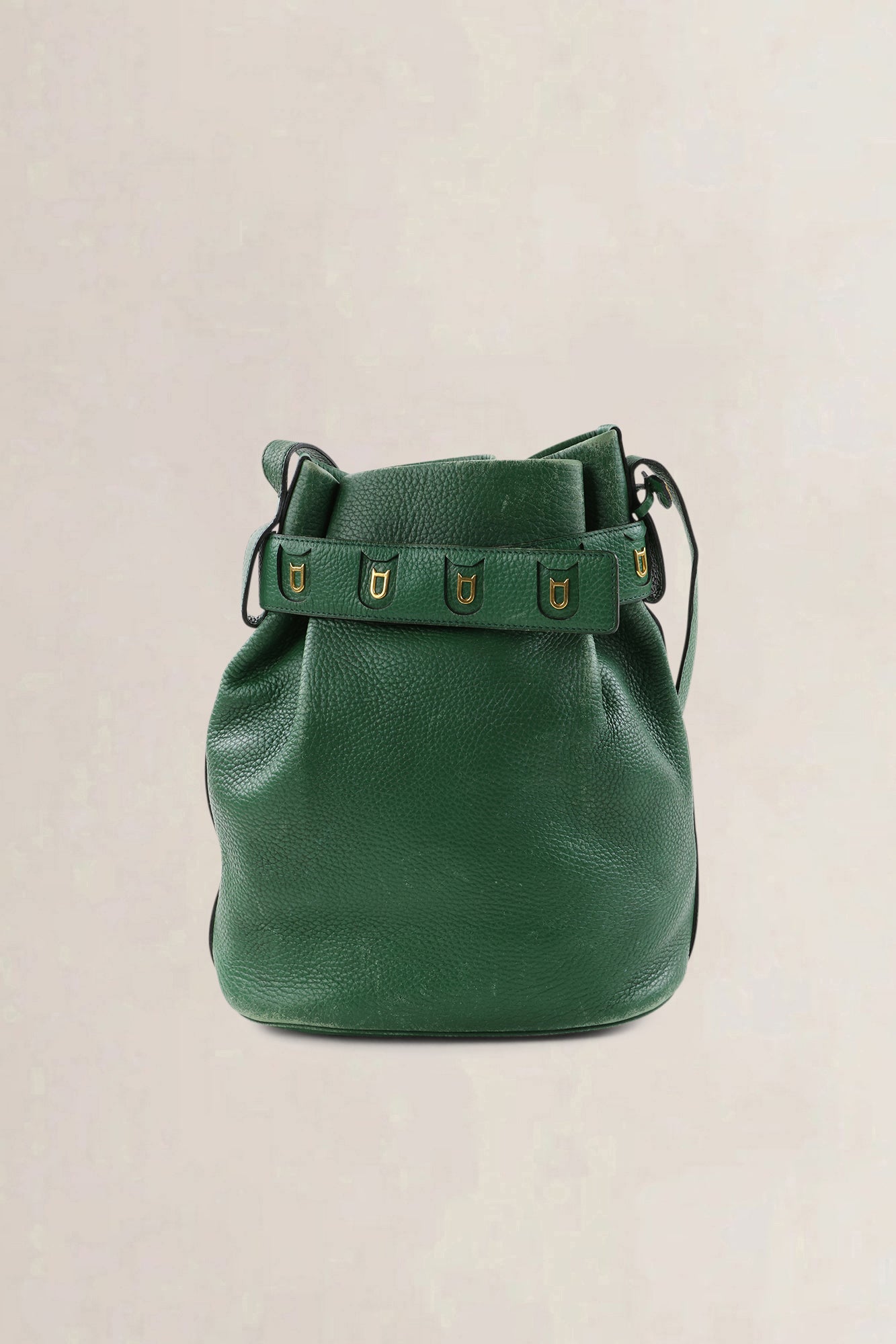 Delvaux Green Jumping Calf Calicot Standard Crossbody Bag