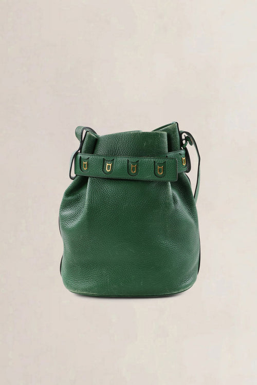 Delvaux Green Jumping Calf Calicot Standard Crossbody Bag