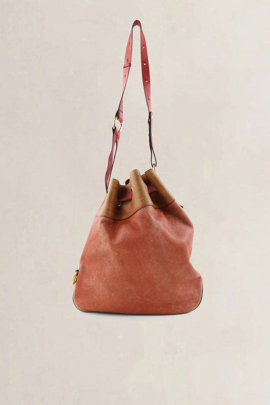Delvaux Orange/Red Cattogan Shoulder Bag