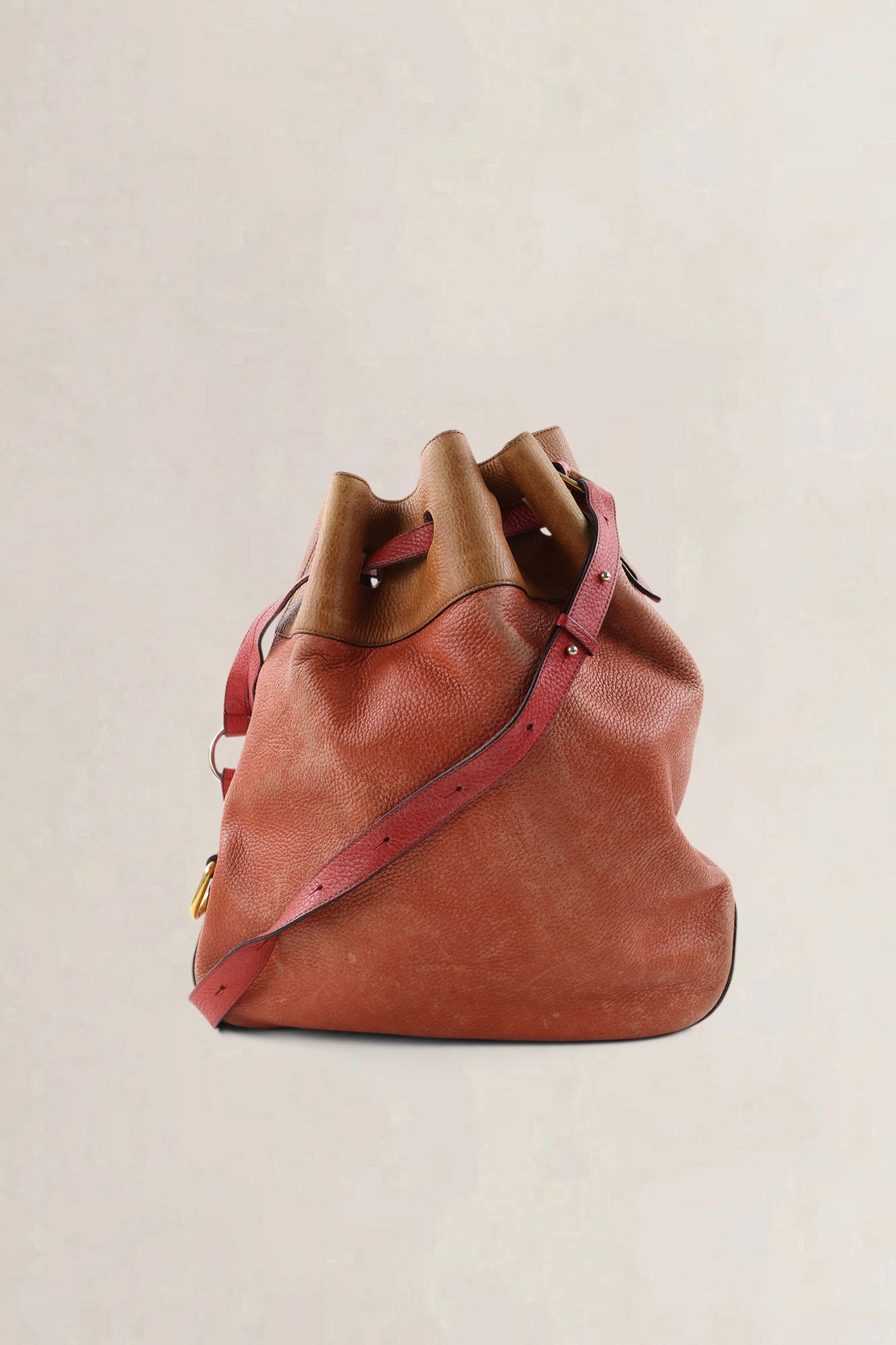 Delvaux Orange/Red Cattogan Shoulder Bag