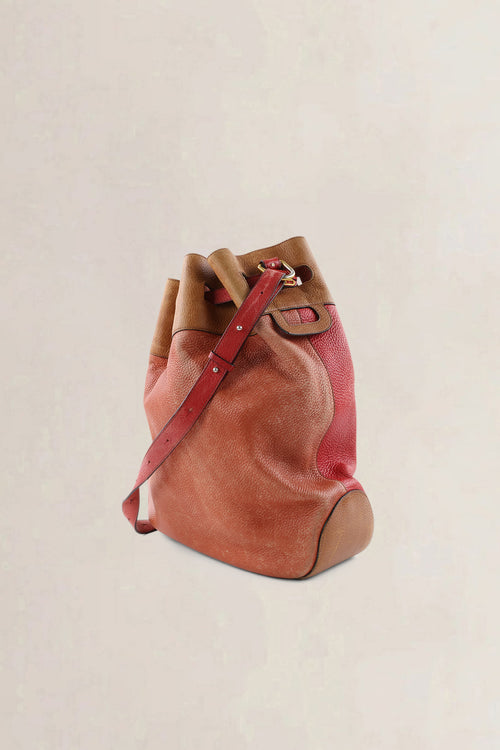 Delvaux Orange/Red Cattogan Shoulder Bag