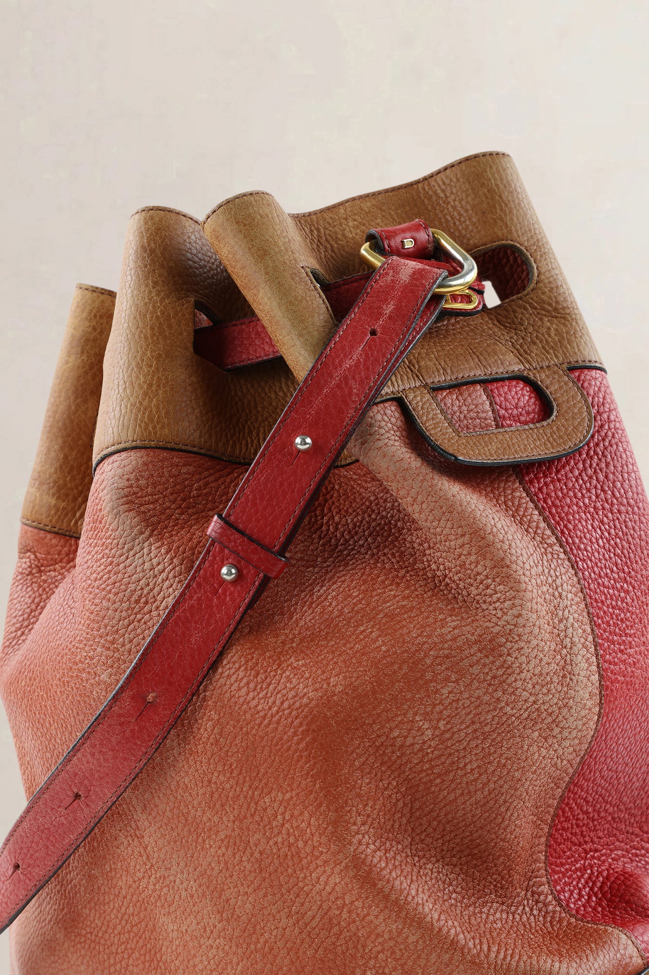 Delvaux Orange/Red Cattogan Shoulder Bag