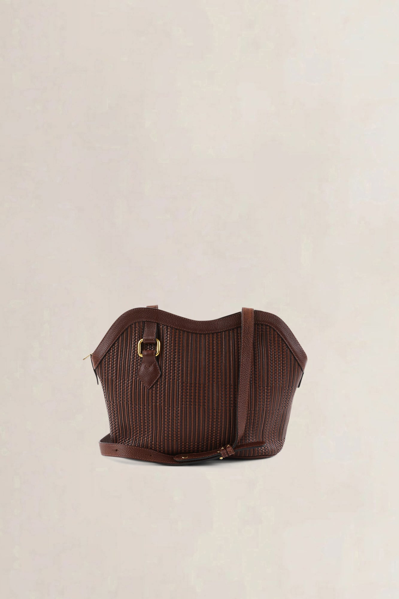Delvaux Brown Toile De Cuir Crossbody Bag