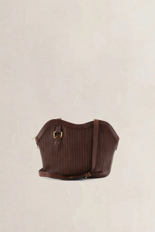 Delvaux Brown Toile De Cuir Crossbody Bag