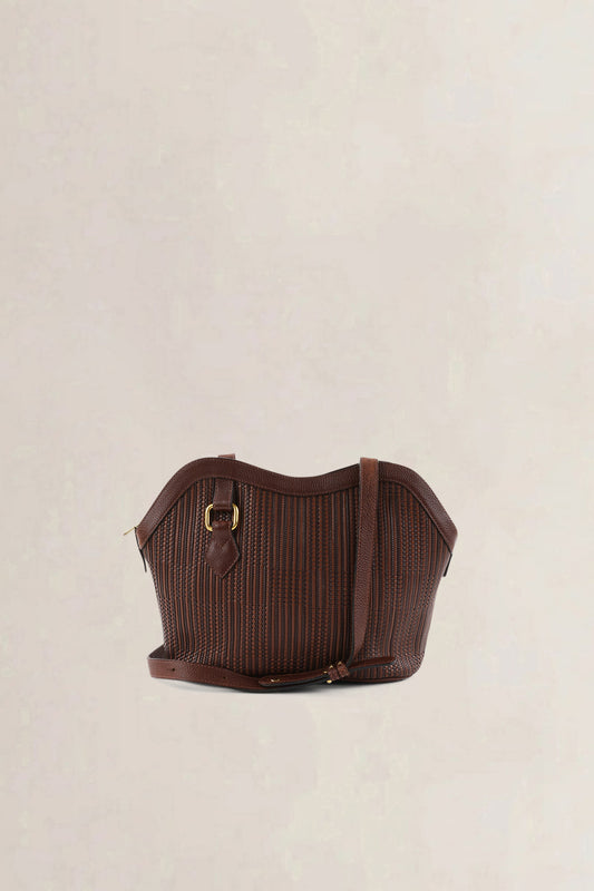Delvaux Brown Toile De Cuir — vintage