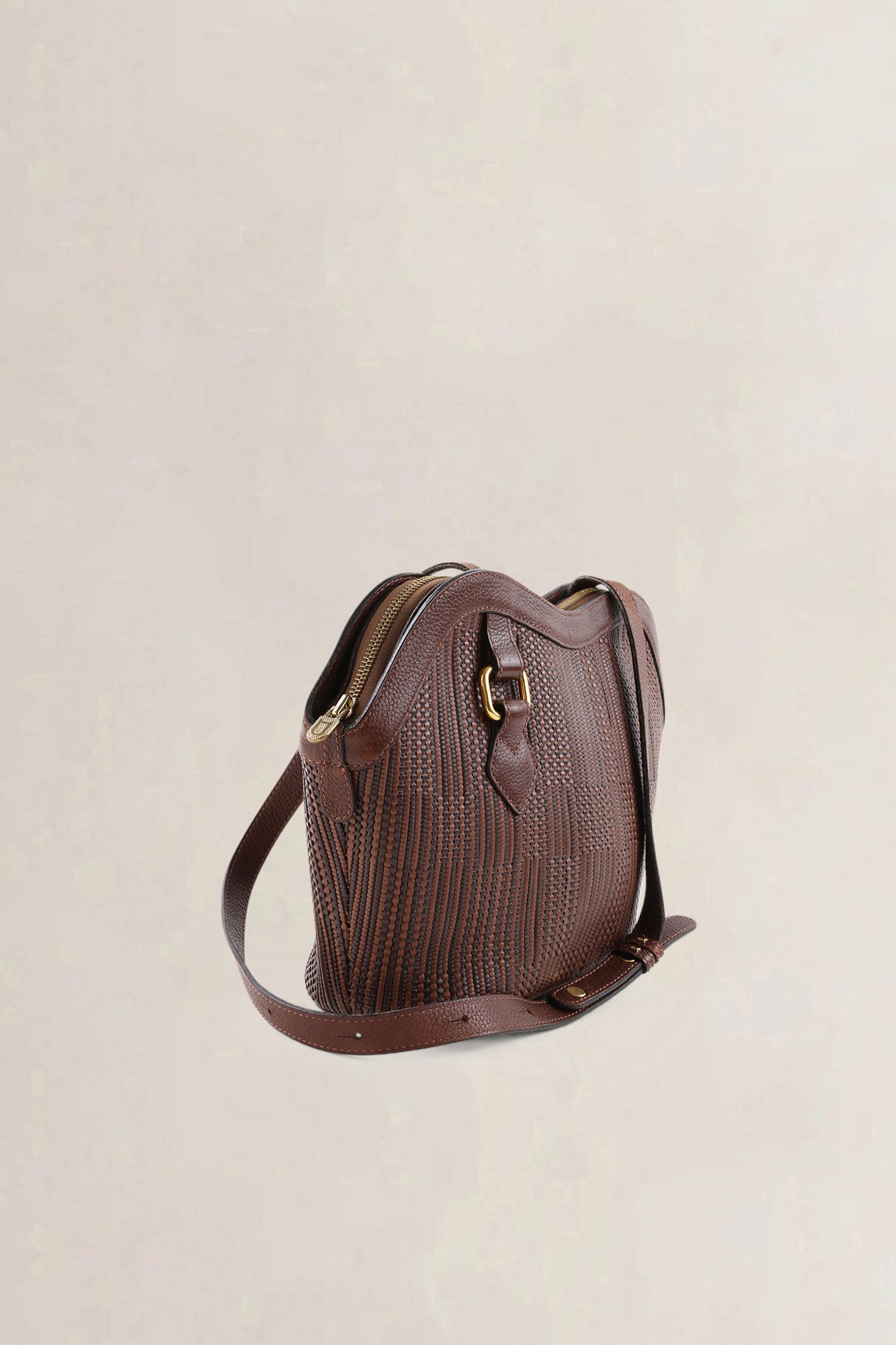 Delvaux Brown Toile De Cuir Crossbody Bag