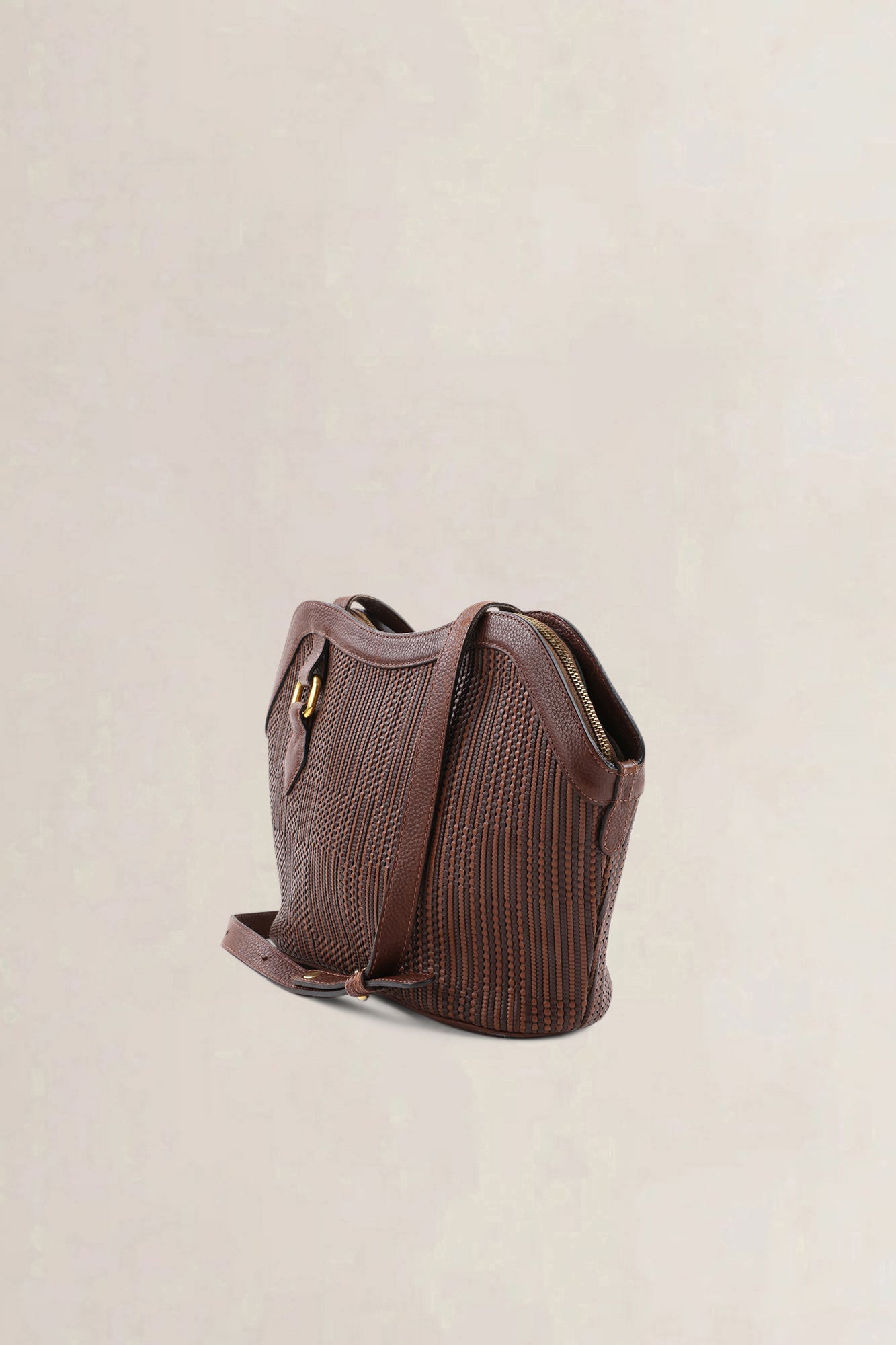 Delvaux Brown Toile De Cuir Crossbody Bag