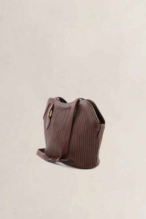 Delvaux Brown Toile De Cuir Crossbody Bag