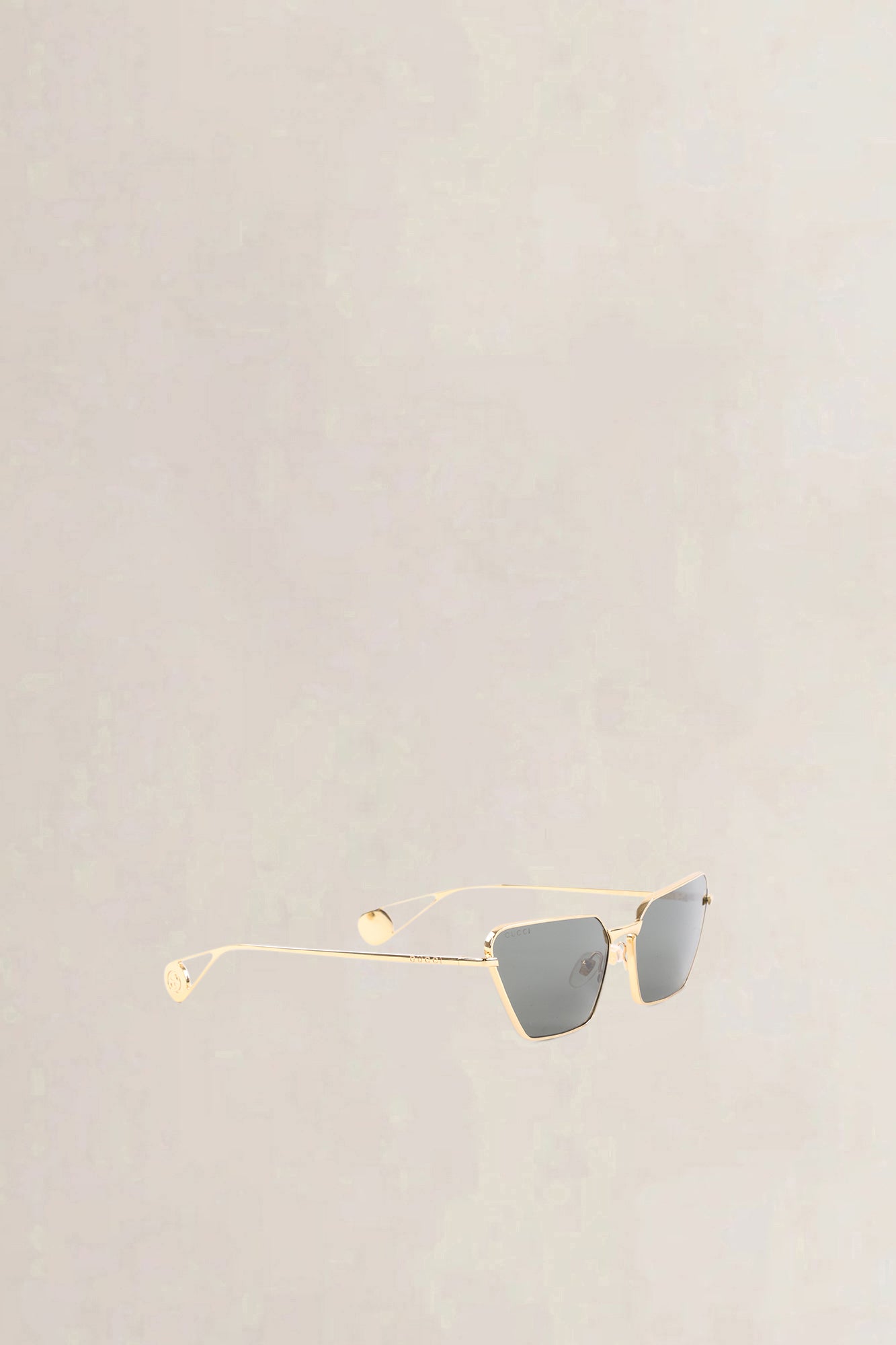 Gucci Gold Metal Frame Cat Eye Sunglasses