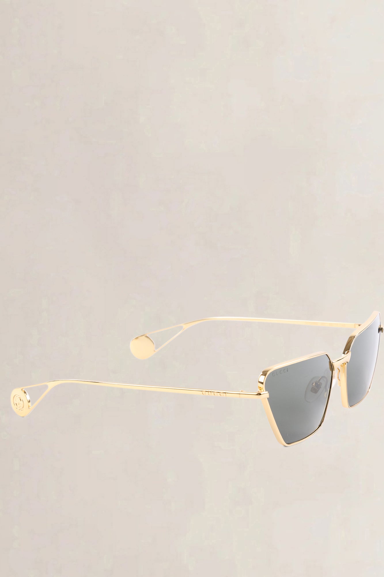 Gucci Gold Metal Frame Cat Eye Sunglasses