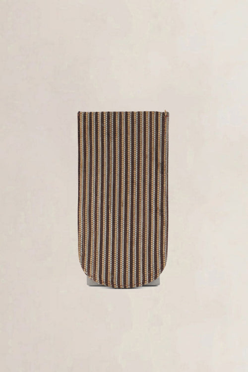 Delvaux Brown Toile De Cuir Glasses Case