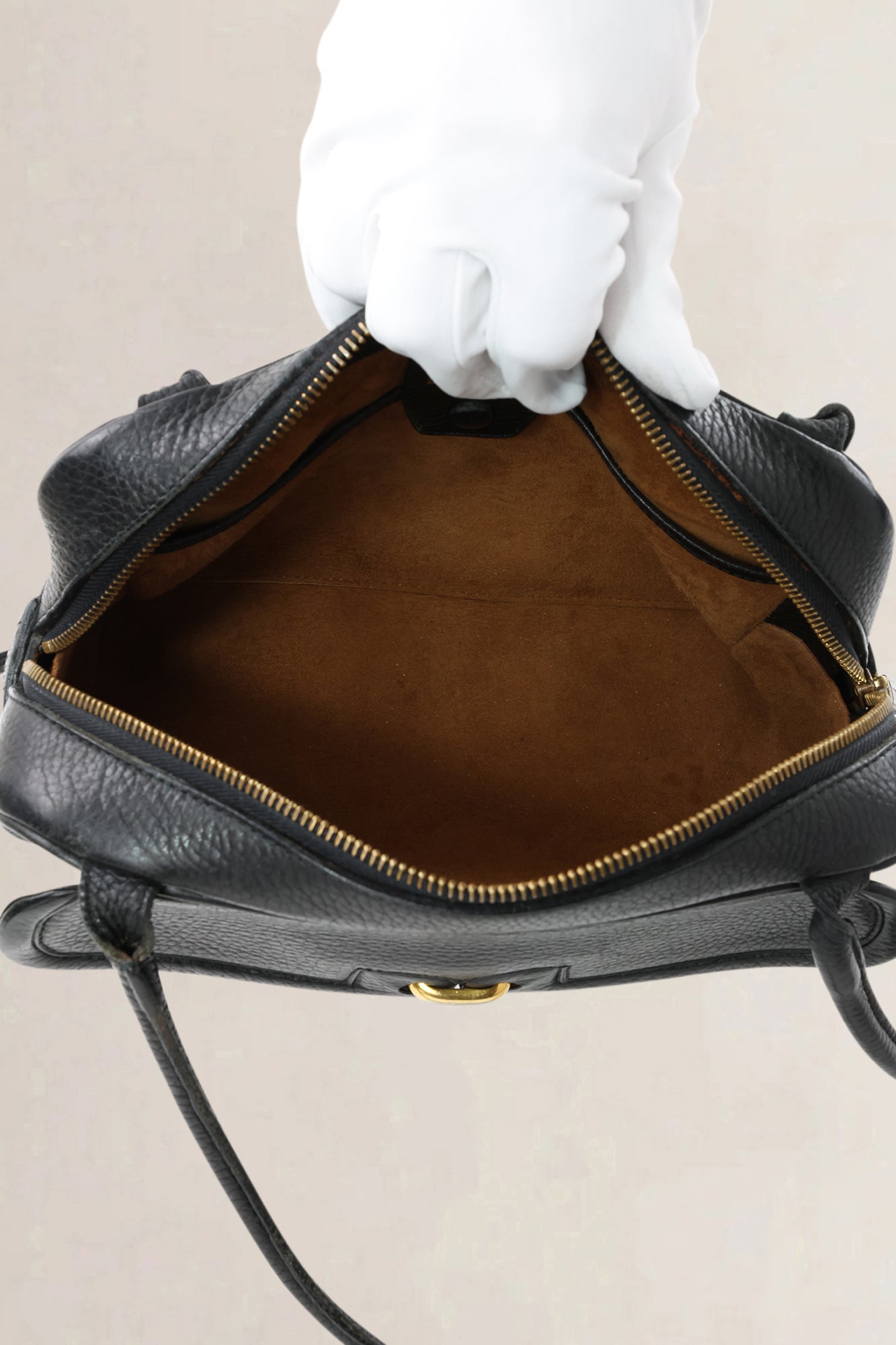 Delvaux Black Toile De Cuir — vintage