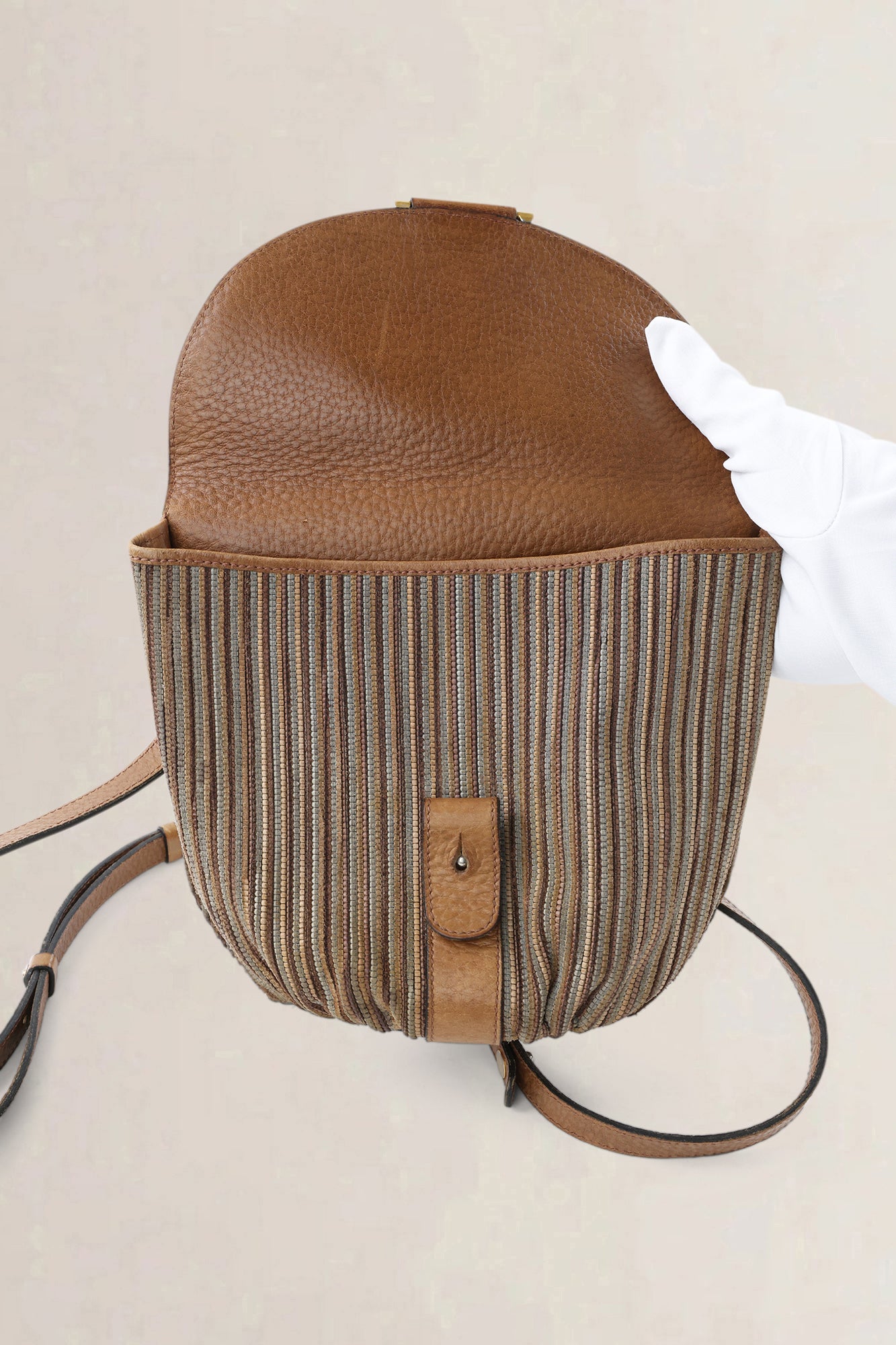 Delvaux Toile De Cuir Listrac PM Crossbody Bag