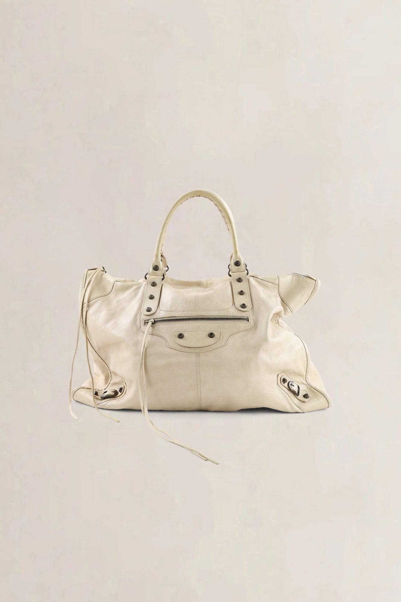 Balenciaga Beige Arena Lambskin City Small Shoulder Bag