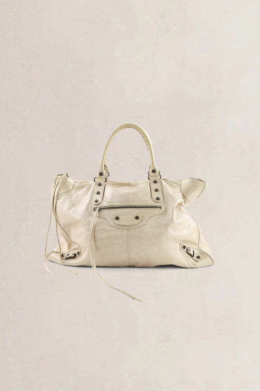 Balenciaga Beige Arena Lambskin City Small Shoulder Bag