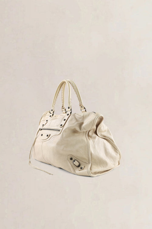 Balenciaga Beige Arena Lambskin City Small Shoulder Bag