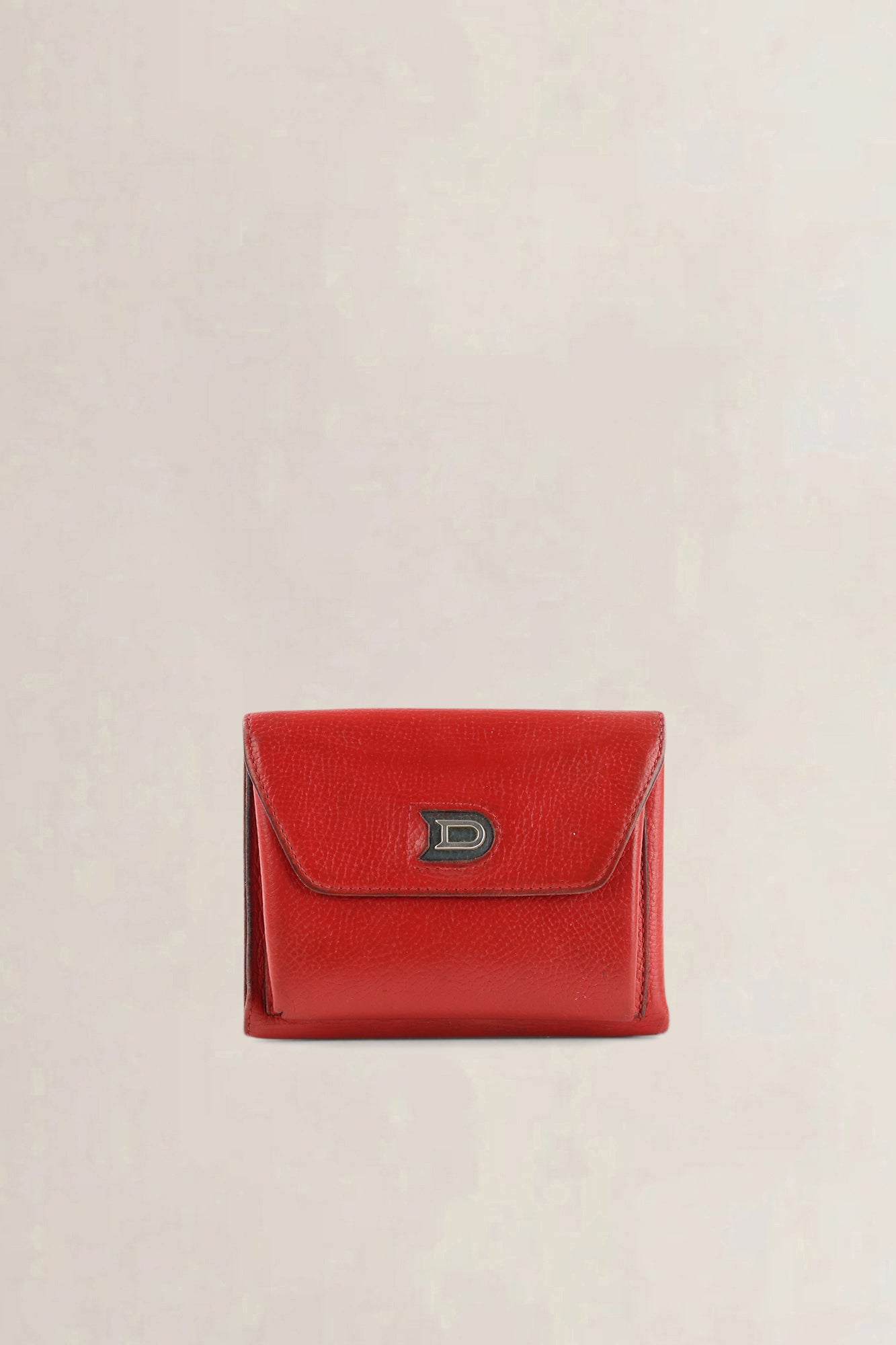 Delvaux Dark Red Diabolo MM Trifold — preloved