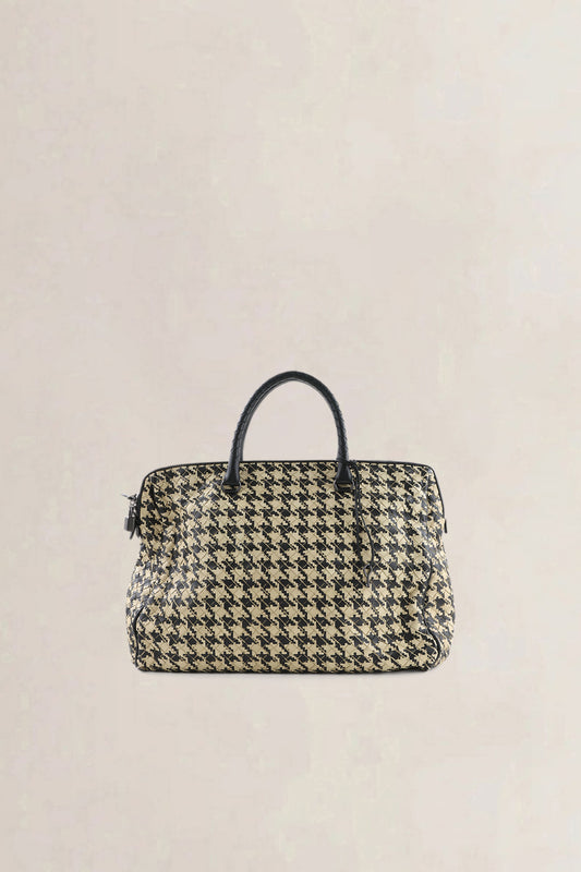 Bottega Veneta Black/White Houndstooth — preloved